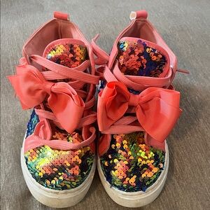 JoJo Siwa Pink and Multicolor Sequin Sneakers